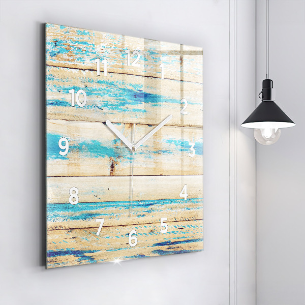 Orologio quadrato Legno graffiato