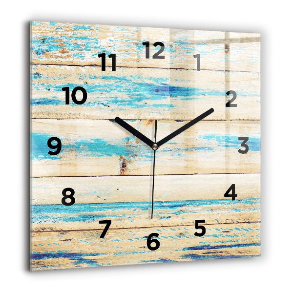 Orologio quadrato Legno graffiato