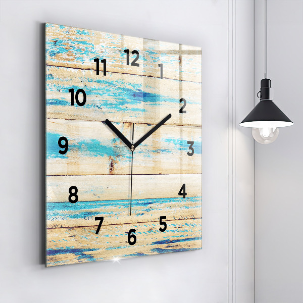 Orologio quadrato Legno graffiato