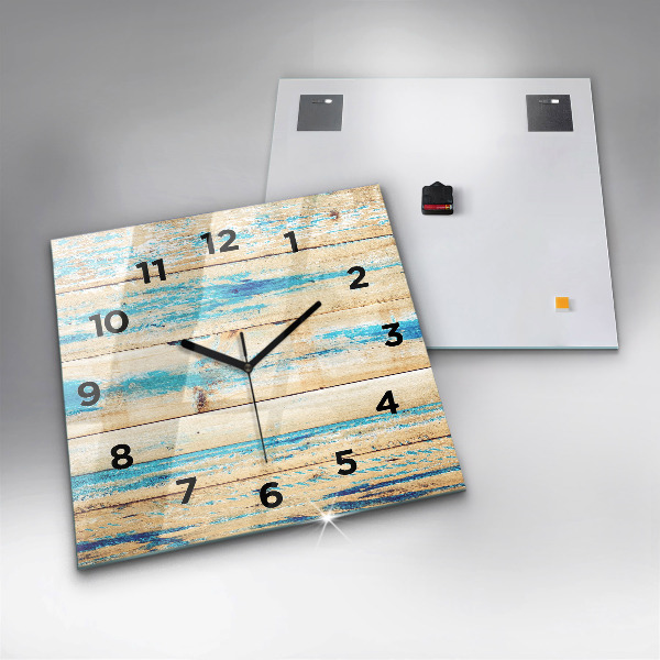 Orologio quadrato Legno graffiato