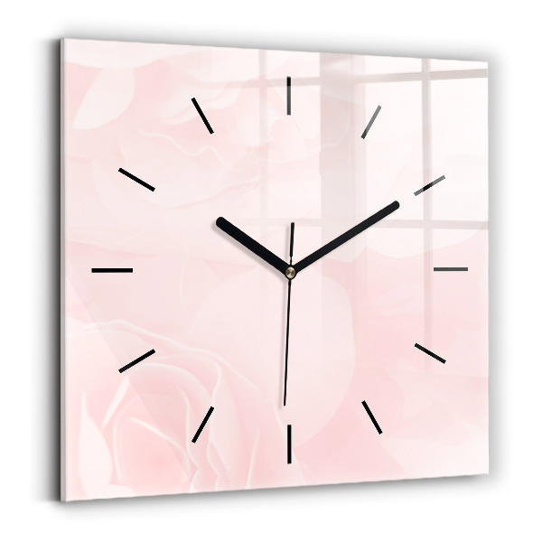 Orologio quadrato Rose in fiore