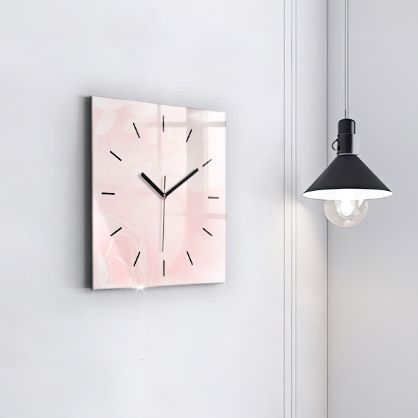 Orologio quadrato Rose in fiore