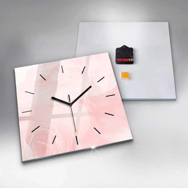 Orologio quadrato Rose in fiore
