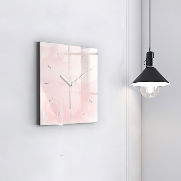 Orologio quadrato Rose in fiore