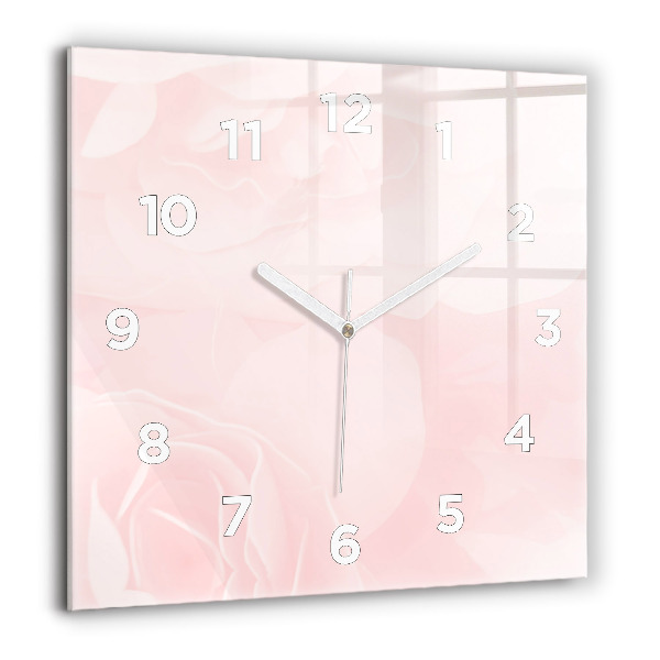 Orologio quadrato Rose in fiore
