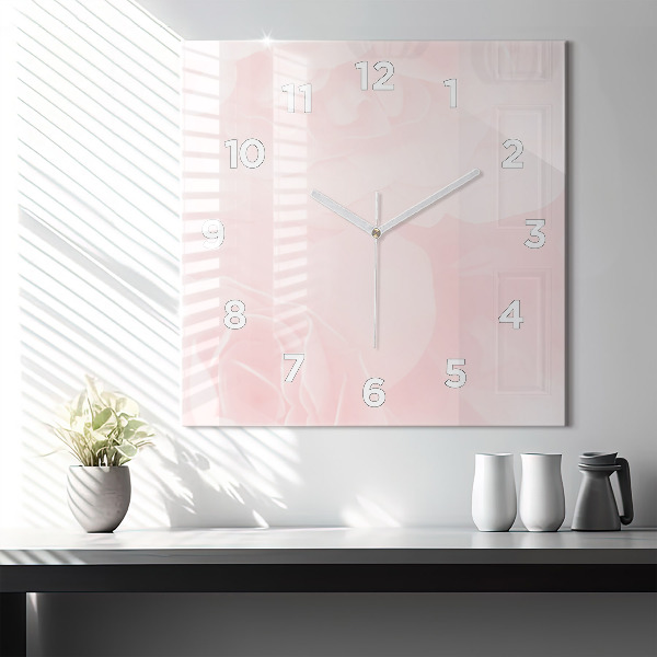 Orologio quadrato Rose in fiore