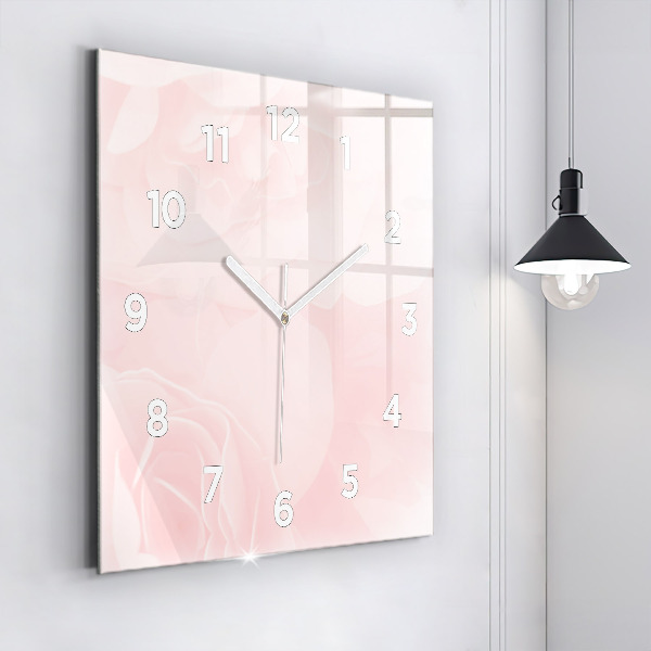 Orologio quadrato Rose in fiore