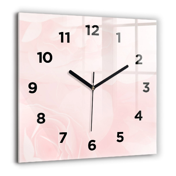 Orologio quadrato Rose in fiore