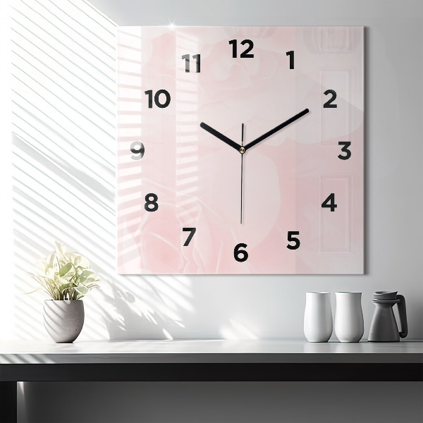 Orologio quadrato Rose in fiore