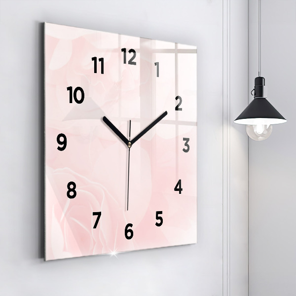 Orologio quadrato Rose in fiore