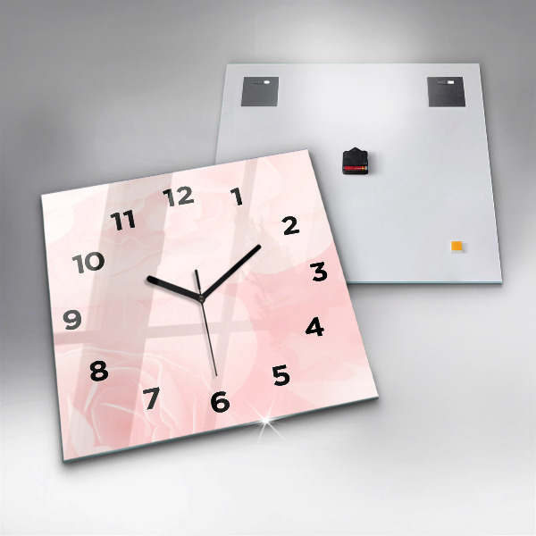 Orologio quadrato Rose in fiore