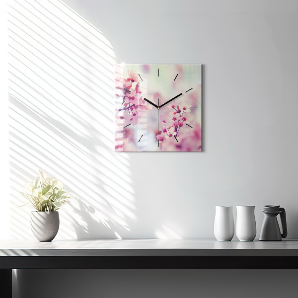 Orologio quadrato Fiori primaverili