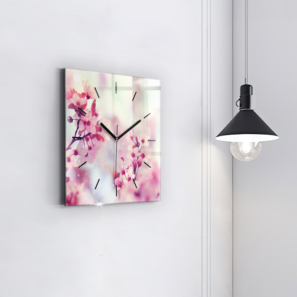 Orologio quadrato Fiori primaverili