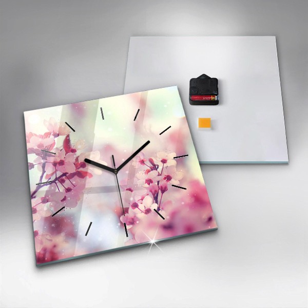 Orologio quadrato Fiori primaverili
