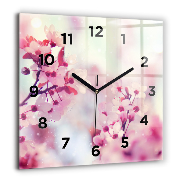 Orologio quadrato Fiori primaverili