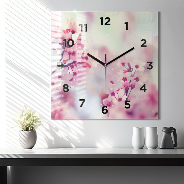 Orologio quadrato Fiori primaverili