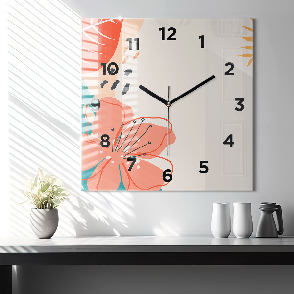 Orologio quadrato Piante hawaiane