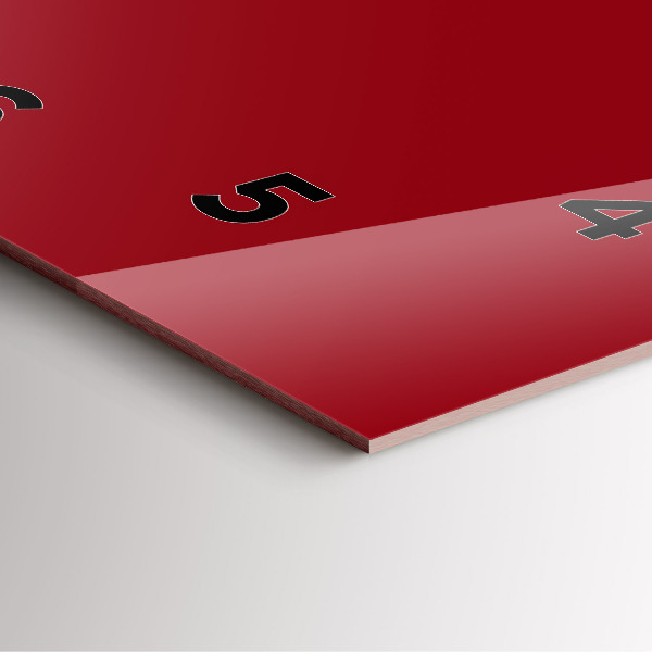 Orologio quadrato Rosso