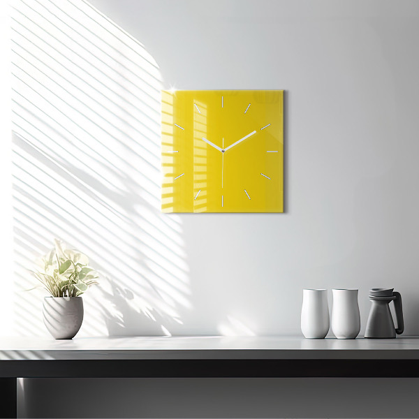Orologio quadrato Giallo