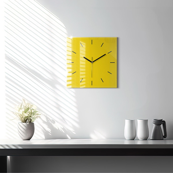 Orologio quadrato Giallo