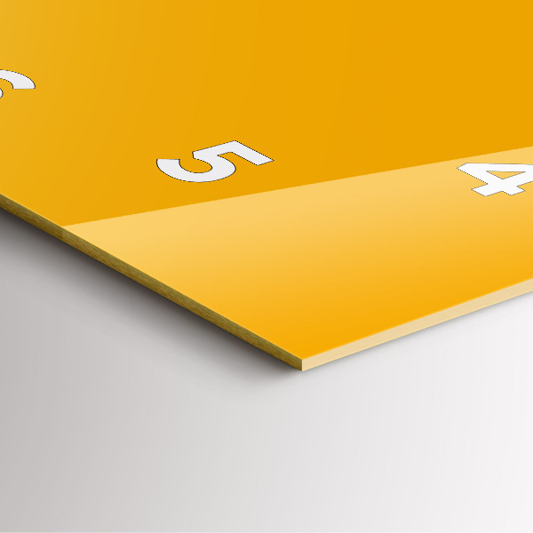 Orologio quadrato Giallo scuro