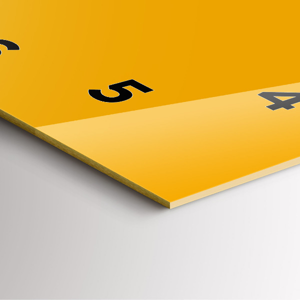 Orologio quadrato Giallo scuro