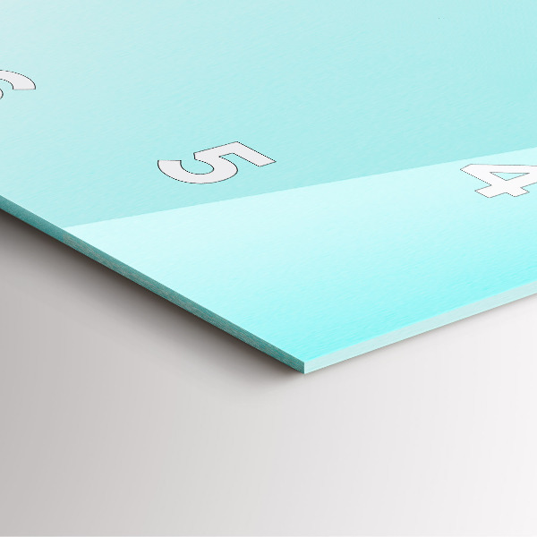 Orologio quadrato in vetro Palme verdi