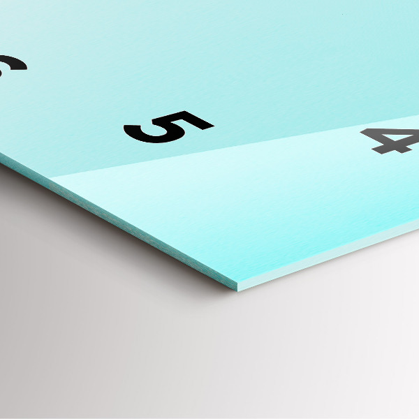 Orologio quadrato in vetro Palme verdi