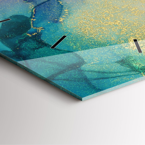 Orologio quadrato in vetro Astrazione dei colori