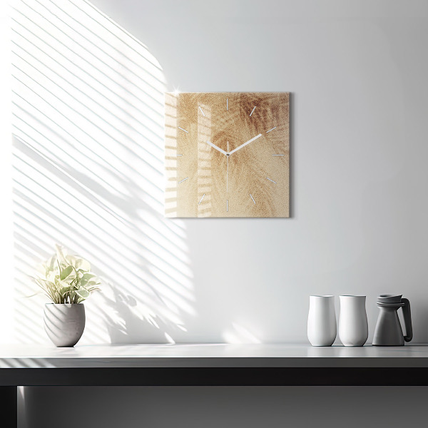 Orologio quadrato Astrazione dorata