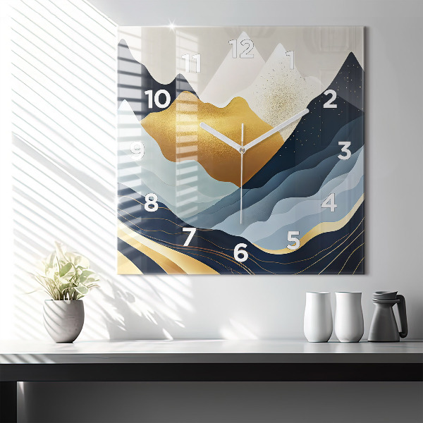 Orologio quadrato Montagne astratte
