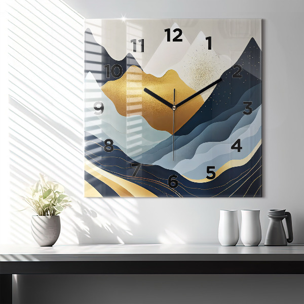 Orologio quadrato Montagne astratte