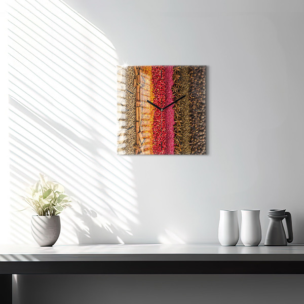 Orologio quadrato File di spezie