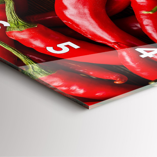 Orologio quadrato Peperoncini piccanti