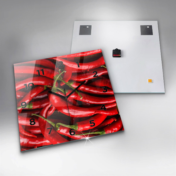 Orologio quadrato Peperoncini piccanti