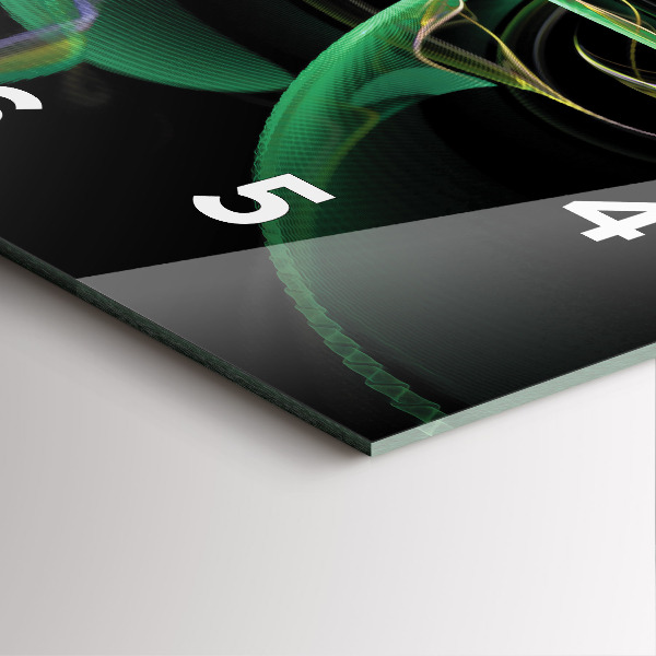 Orologio quadrato Astrazione verde