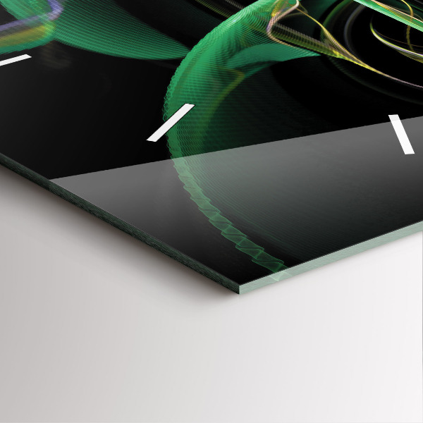 Orologio quadrato Astrazione verde