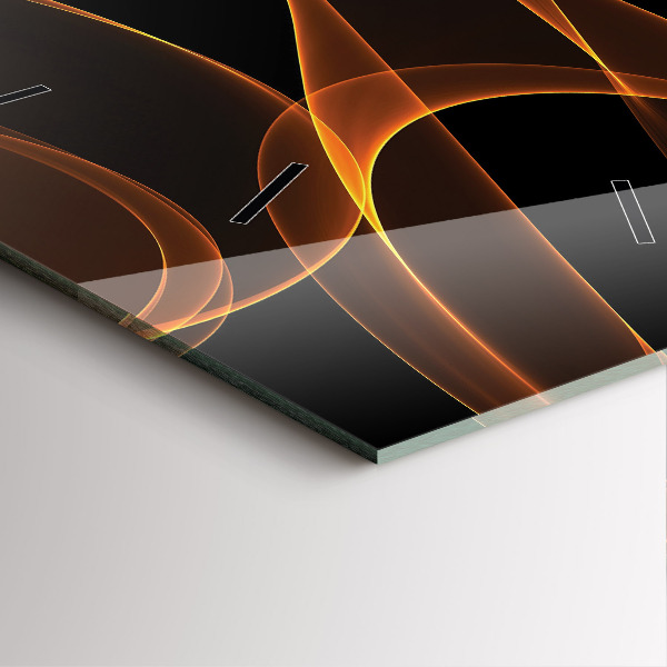 Orologio quadrato Linee arancioni