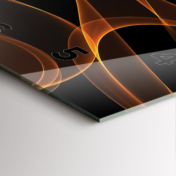 Orologio quadrato Linee arancioni