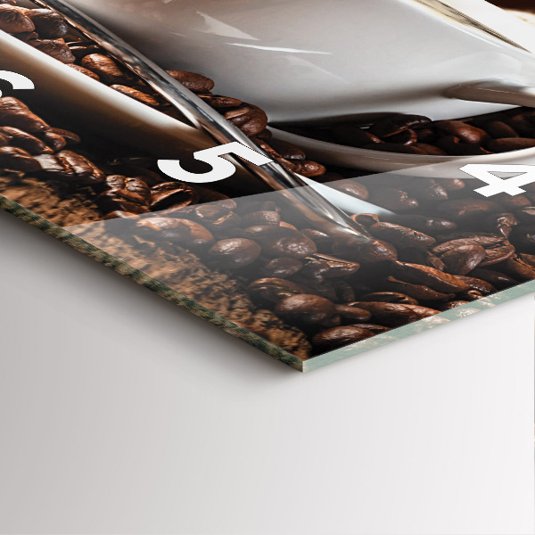 Orologio quadrato Una tazza di caffè