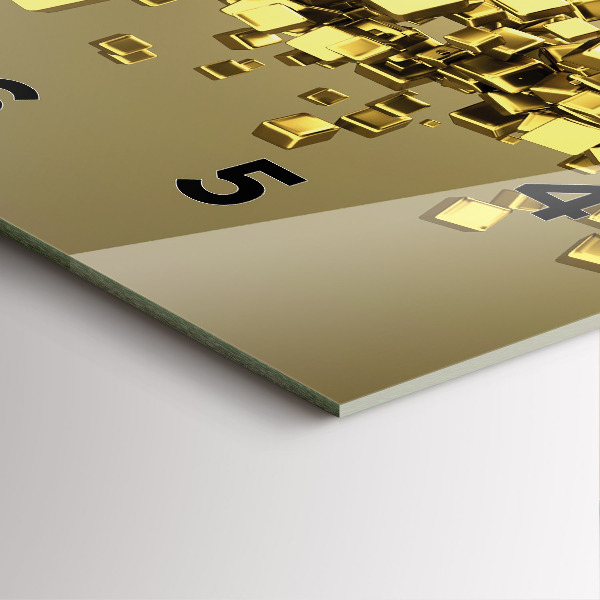 Orologio quadrato Quadrati dorati