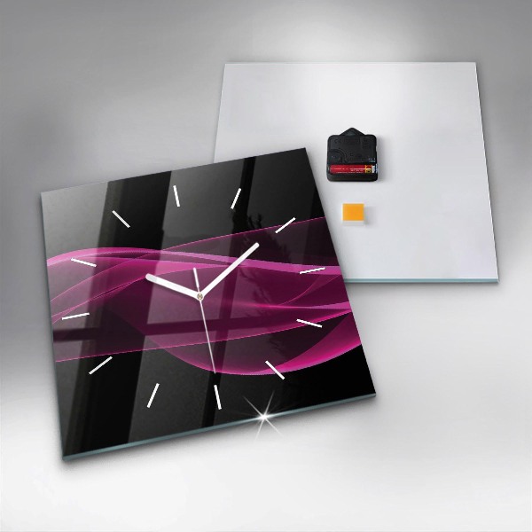 Orologio quadrato Astrazione rosa