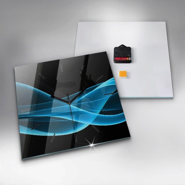 Orologio quadrato Astrazione blu