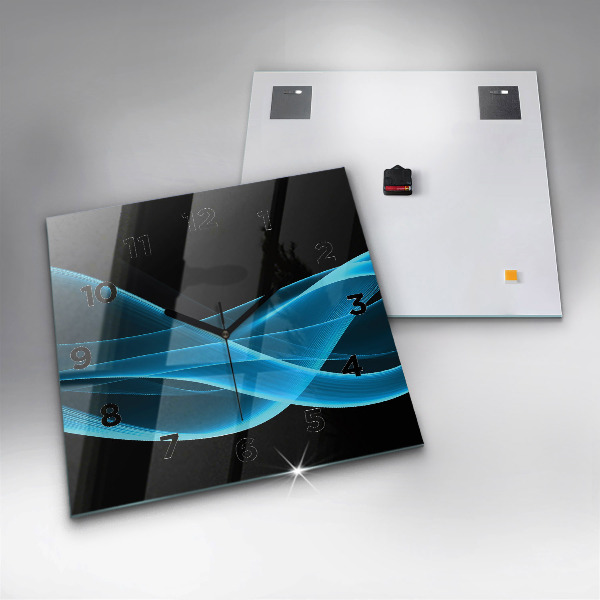 Orologio quadrato Astrazione blu