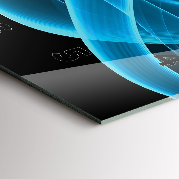 Orologio quadrato Astrazione blu