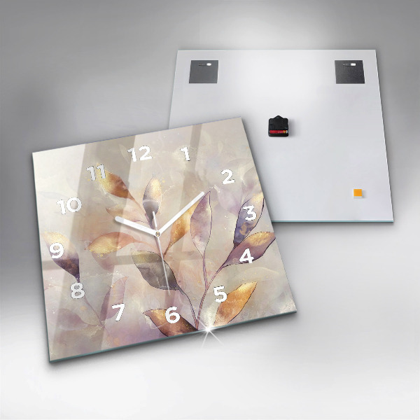Orologio quadrato Foglie boho astratte