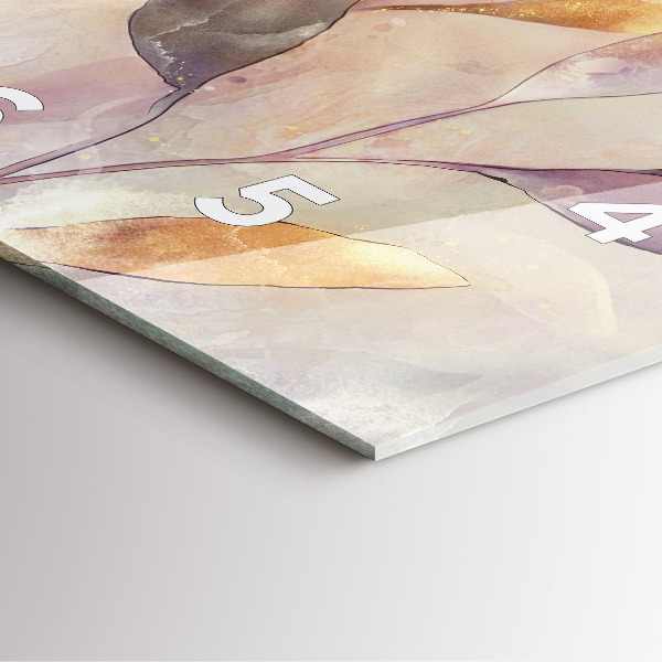 Orologio quadrato Foglie boho astratte