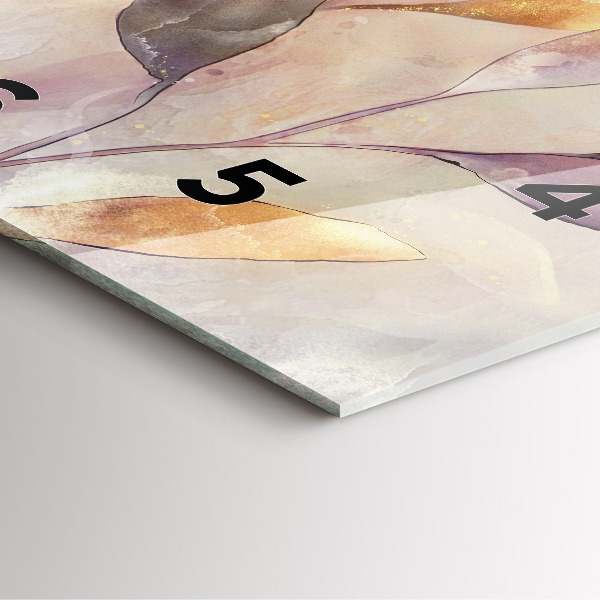 Orologio quadrato Foglie boho astratte