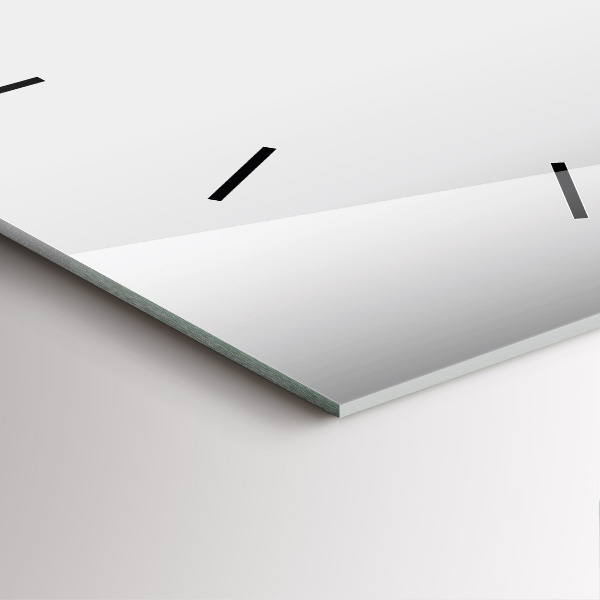 Orologio quadrato Astrazione d'argento