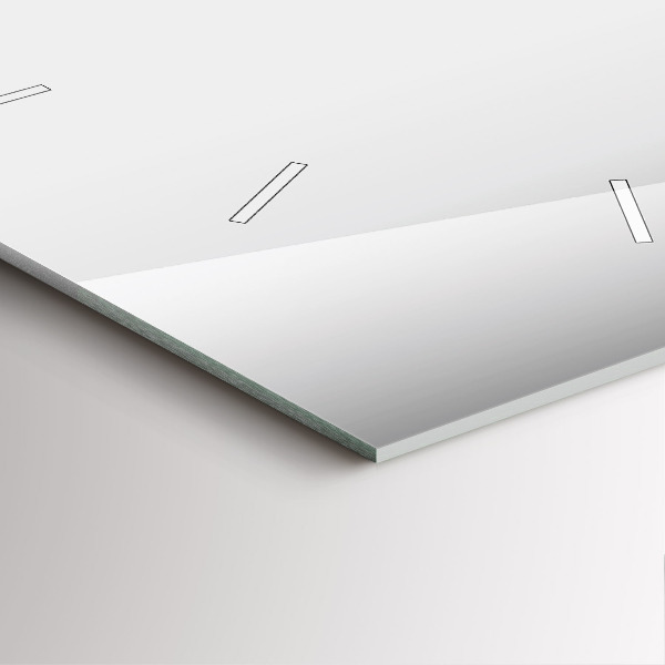 Orologio quadrato Astrazione d'argento